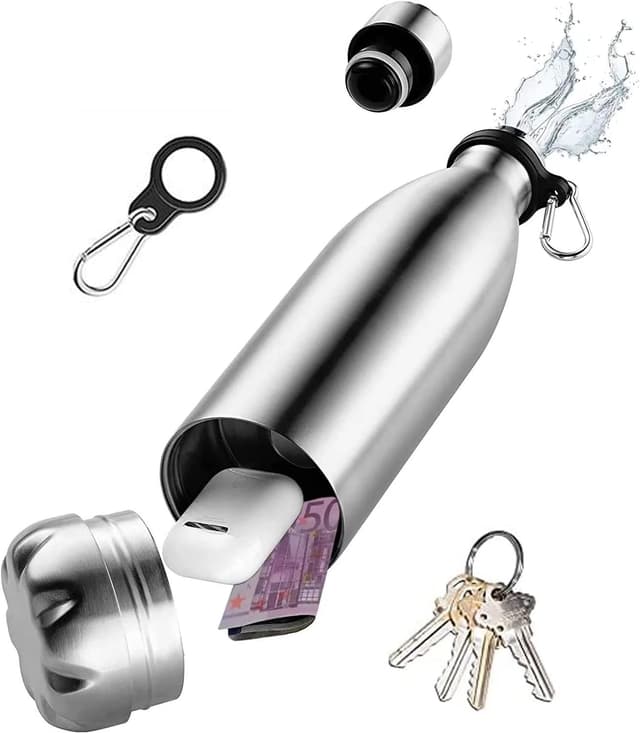 Detalle de Domemit Bottiglia d’acqua Sicura con scomparto nascosto “Secret” e acciaio inox da 730 ml