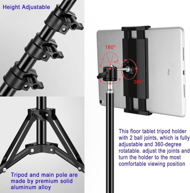 Thumbnail 4 de iPad Tripod Stand 65-inch height adjustable