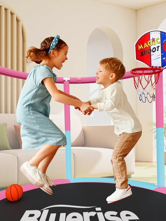 Thumbnail 1 de BLUERISE 60" Kids Trampoline with Hoop 60"