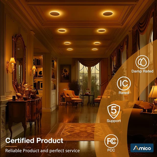 Thumbnail 6 de Amico 6 Inch LED Recessed Light