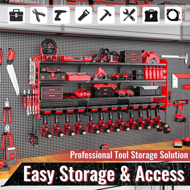 Thumbnail 5 de VeyFolzin.st Large Wall Tool Organizer 12 Holders 🛠