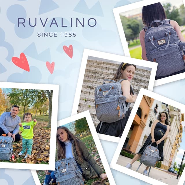 Thumbnail 6 de RUVALINO Baby Changing Bag Backpack, 43.1 cm