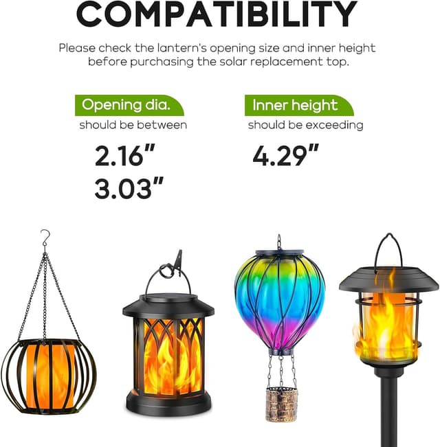 Detalle de NEWNEN Solar Lantern Light Replacement 7cm