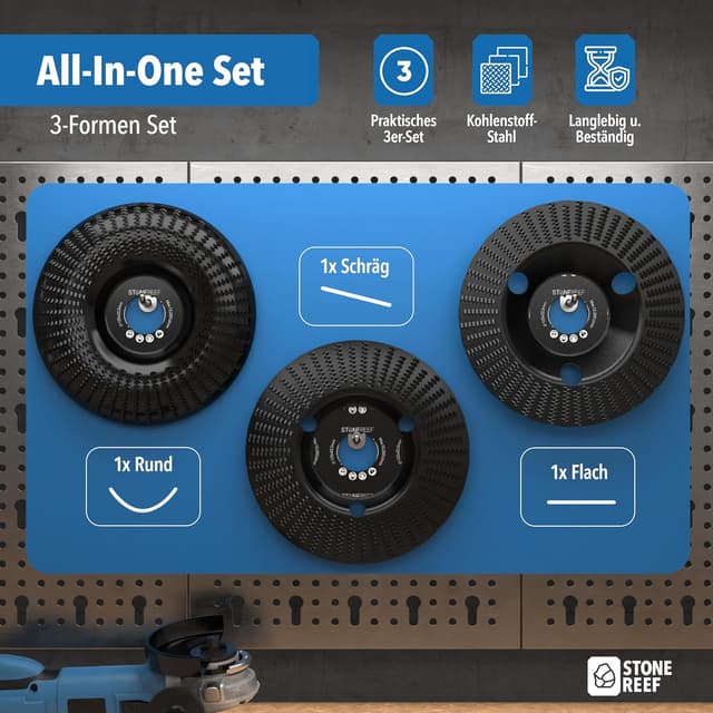 Thumbnail 1 de Holz Schleifscheibe 125mm 3er Set für Winkelschleifer