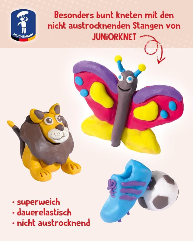 Thumbnail 4 de Feuchtmann JUNiORKNET Basic+ Knetset 8x33g