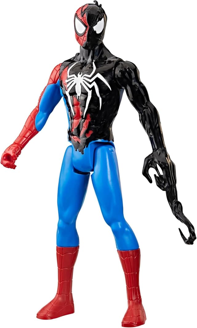 Detalle 2 de VenomVersus Titan Hero Series Spider-Man action figure (12-inch) with Venom-inspired design