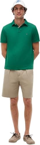 Detalle 2 de Tommy Hilfiger Adaptive polo de manga corta para hombre Regular Fit con botones, verde Nouveau Green (XXL)