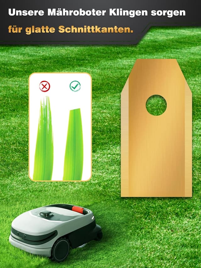 Detalle de Donluhu 30er Titan-Klingenmesser für Roboterrasenmäher (u. a. Husqvarna, Gardena) – Ersatzmesser-Set