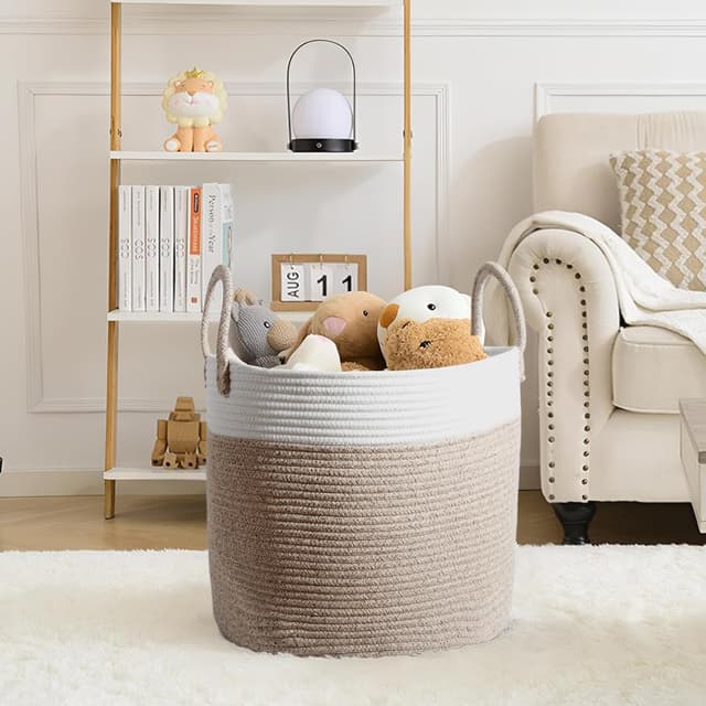 Detalle de SYLANDO D40 Wäschekorb aus Baumwolle