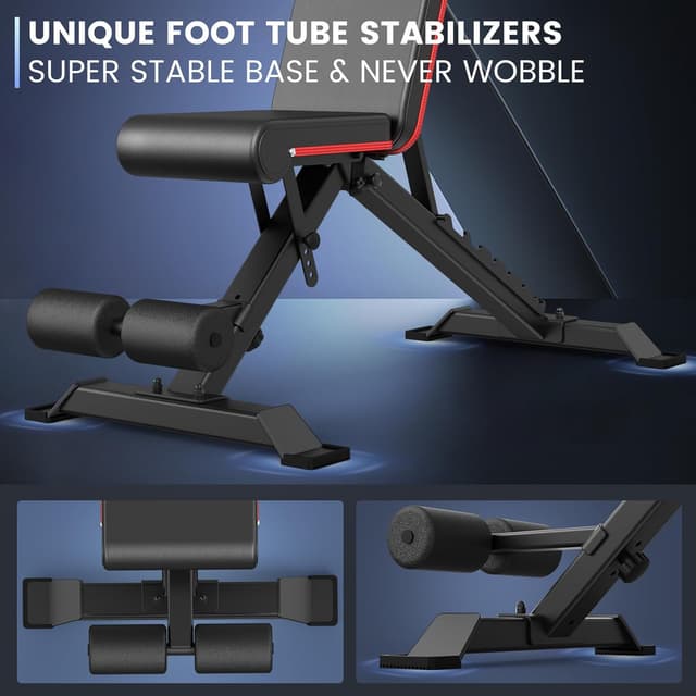 Detalle 2 de PASYOU PA400 Adjustable Weight Bench Press Foldable Workout Bench (Flat, Incline/Decline)