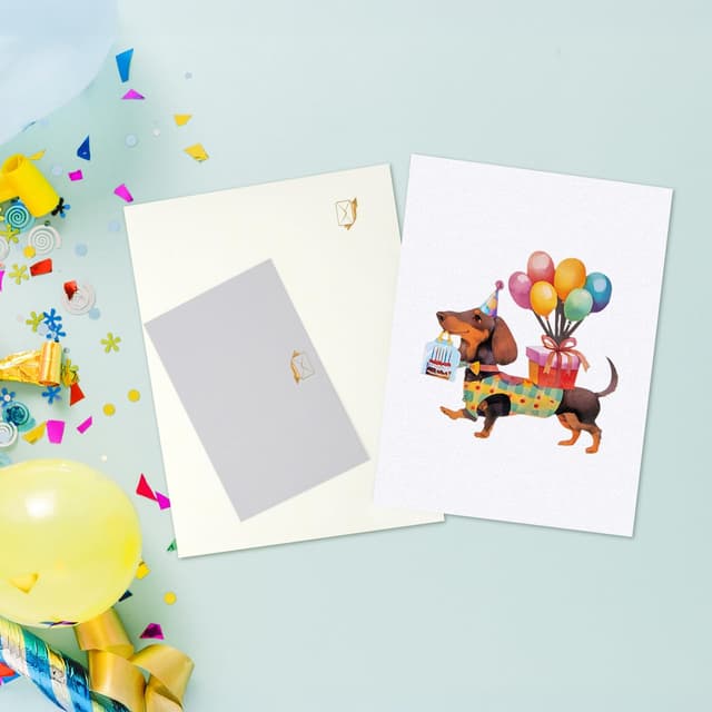 Detalle 2 de Magic Ants 3D Geburtstagskarte Hund