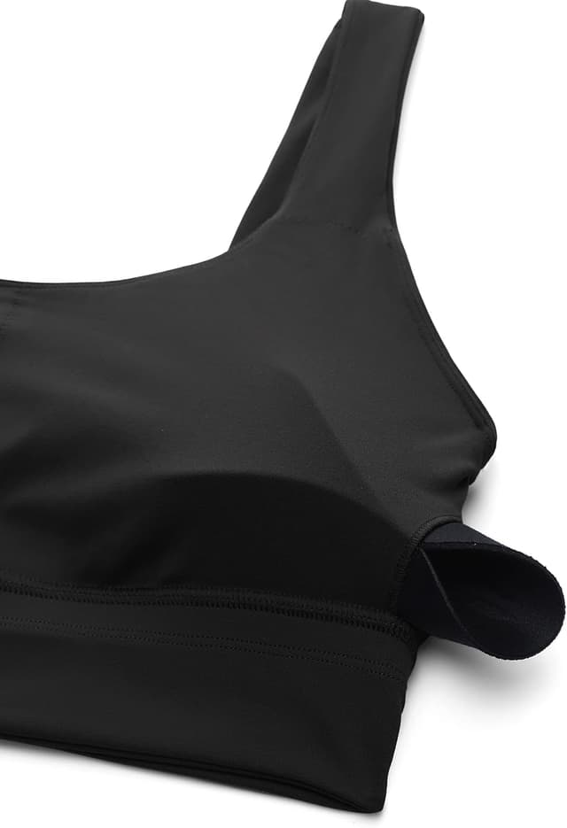 Detalle de CRZ YOGA Women’s ButterLuxe U Back Padded Low Impact Sports Bra Crop Top