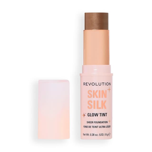 Detalle 2 de Revolution Skin Silk Glow Tint Transparenter Foundation Stick Dark Neutral Warm (8 g) – ausgleichend & aufbaubar