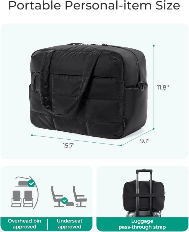 Thumbnail 5 de BAGSMART Puffer Reisetasche 40x23x30 cm