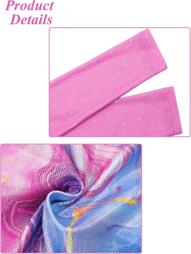 Detalle 2 de ZNYUNE Gymnastik-Trikot für Mädchen mit Pailletten