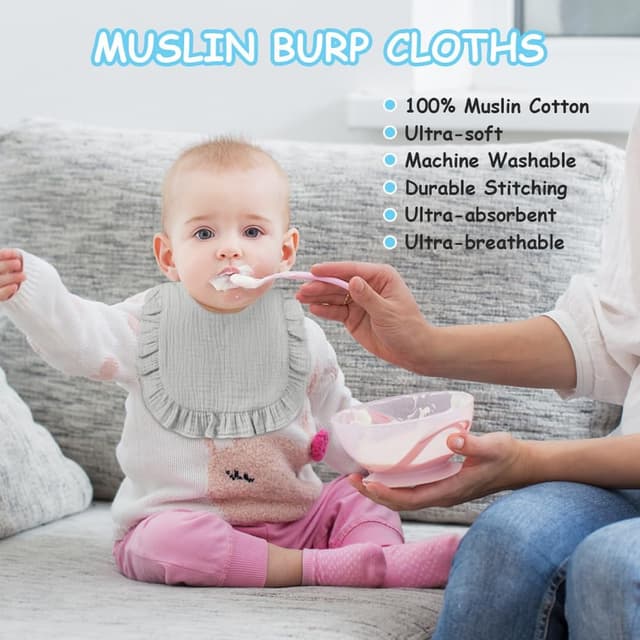 Detalle 2 de Vicloon Baby Lätzchen mit Druckknopf