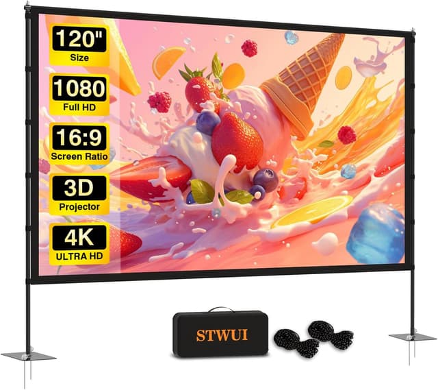 Imagen de 120" Portable Outdoor Projector Screen HD 16:9 🎥 en OfertitasTOP