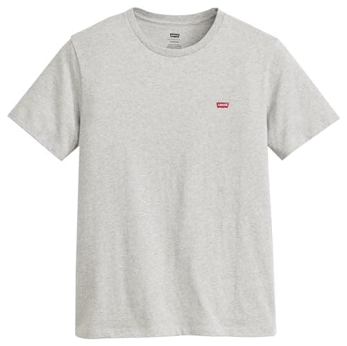 Detalle de Levi's SS Original Housemark tee en Mid Tone Grey Heather, camiseta casual para hombre (XL)