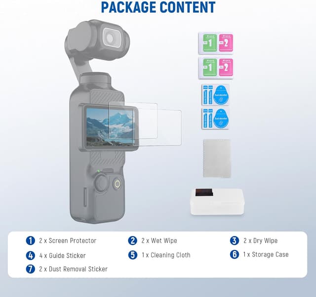 Thumbnail 6 de NEEWER Pocket 3 Displayschutzfolie Set