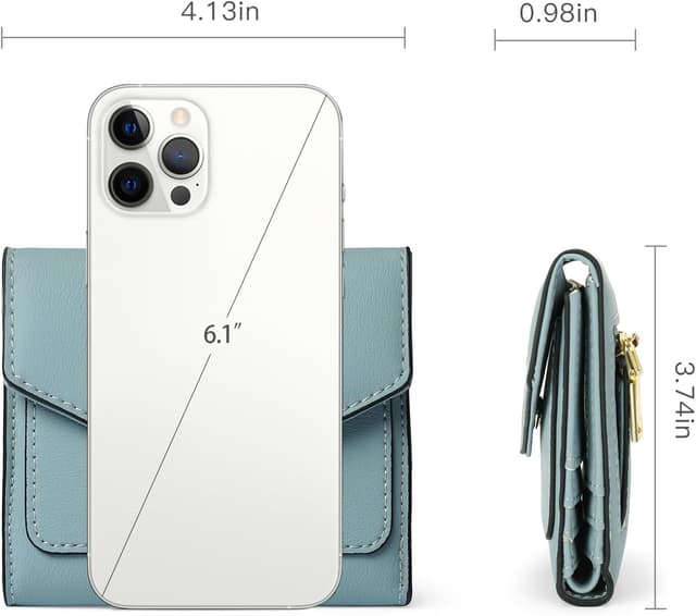 Detalle de GAEKEAO Damen Geldbeutel klein mit RFID-Schutz – kompakte Mini-Brieftasche mit Reißverschluss