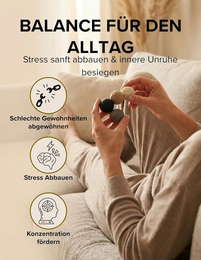 Detalle de Magnetische Fidget Toys „Focus Dots“ mit Magnetkugeln – Antistress-Spielzeug (Schwarz-Grau)