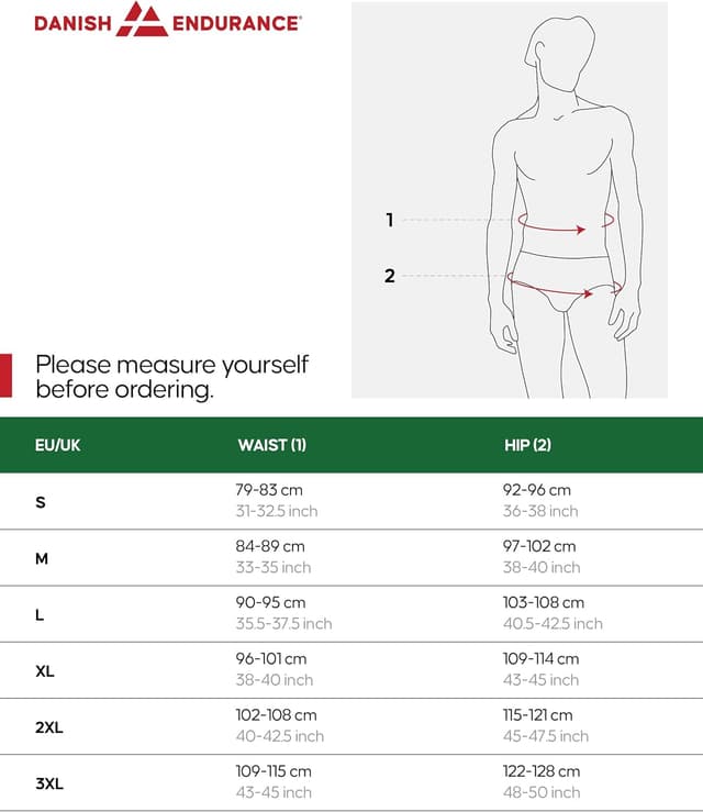 Detalle de Danish Endurance Mens Boxers (3 Pack) – anti-chafing, moisture-wicking sports underwear