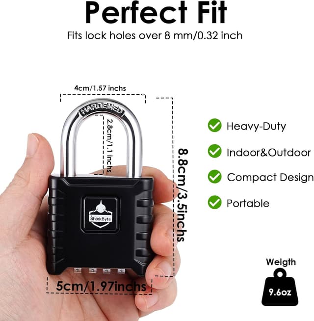 Detalle 2 de SharkByte Heavy Duty 52mm Padlock