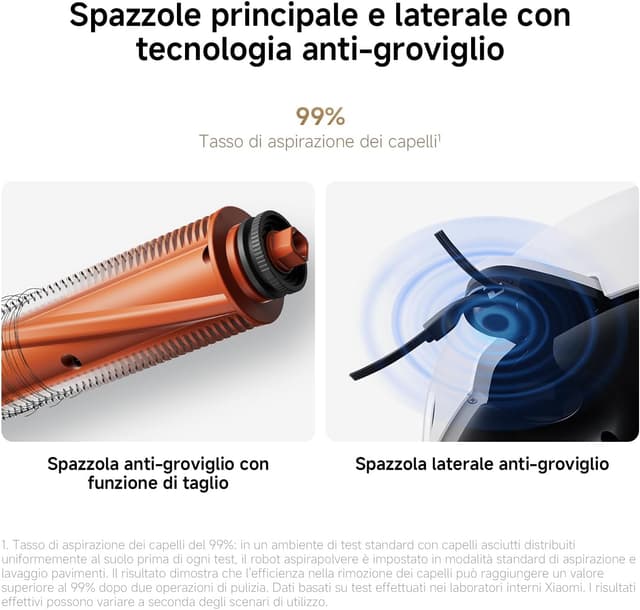 Detalle de Xiaomi Robot Vacuum 5 – aspirapolvere robot con aspirazione da 20.000Pa, navigazione laser dToF e corpo ultra-sottile