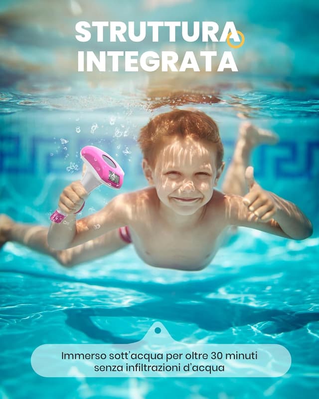 Detalle 2 de Baldr Solare Termometro Piscina Galleggiante con display LCD, sonda metallica e protezione IPX8