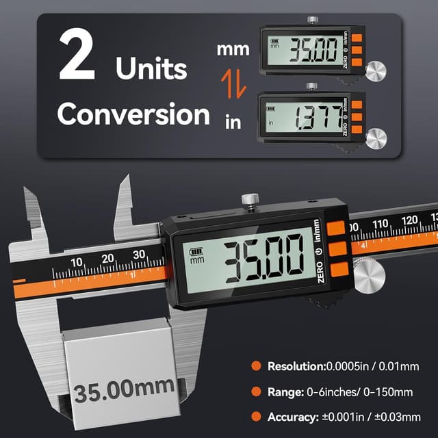 Thumbnail 3 de Preciva Digital Vernier Caliper 150mm USB-C