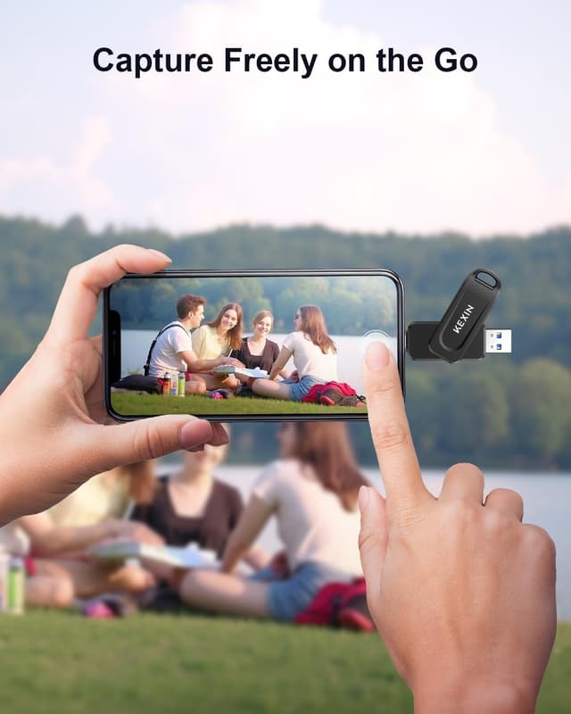 Detalle 2 de KEXIN USB-C Stick 128GB (USB 3.0 OTG) mit Dual-Anschluss: Type-C & USB-A, bis zu 110 MB/s