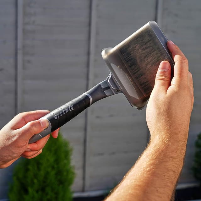 Detalle 2 de Harris Ultimate Shed & Fence Exterior Woodwork Swan Neck Paint Brush (120mm) in Grey