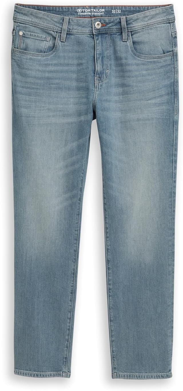 Detalle 2 de Tom Tailor Herren TTMARVIN Straight Jeans mit Stretch im Five-Pocket-Style