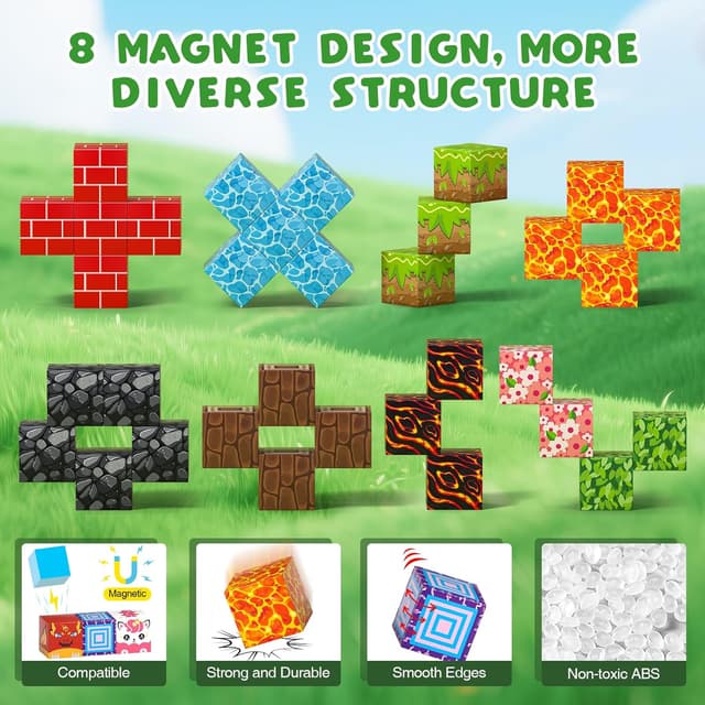Detalle 2 de Magnetic Building Blocks 208PCS set