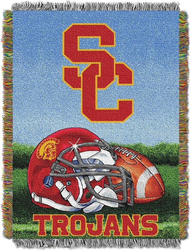 Detalle 2 de Officially Licensed NCAA “Home Field Advantage” Woven Tapestry Throw Blanket, 48" x 60