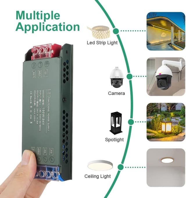 Thumbnail 6 de URAQT Trasformatore LED 24V 100W Ultra Sottile