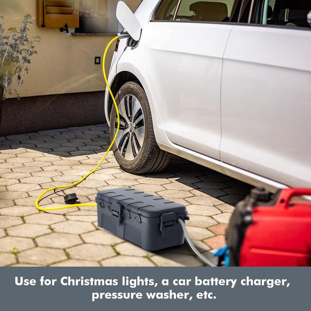 Thumbnail 6 de RESTMO Outdoor Waterproof Box (29 × 13.2 × 10cm) – IP54 weatherproof electrical box for outdoor plug extensions