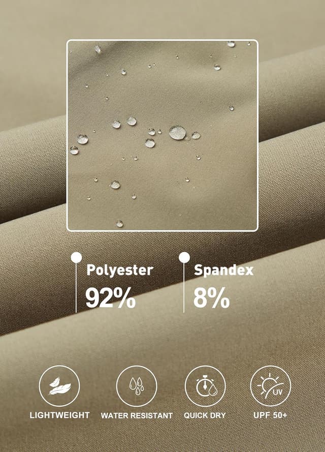 Detalle de Libin Damen Cargohose Jogginghose Leicht & wasserdicht – schnelltrocknend, UPF 50+