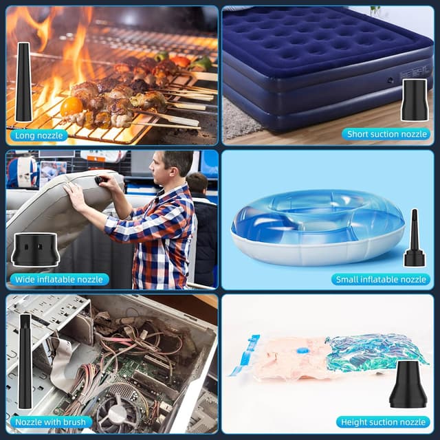 Thumbnail 4 de ADDCOLOR Elektrisches Staubgebläse 100000 U/min mit 6000mAh