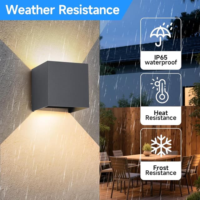 Detalle de Wisdom Line kit 4 applique LED da esterno/interno 9W 4000K G9 antracite IP65