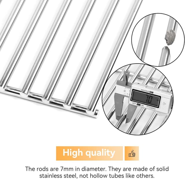 Detalle de FIRXZYMZ Edelstahl Grillrost 44,5 x 30 cm