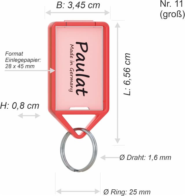 Thumbnail 1 de Paulat Schlüsselanhänger Nr. 11 groß 50 Stück