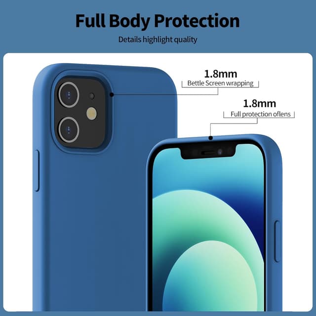 Detalle 2 de TAXXOE iPhone 12 silicone case, 6.1in