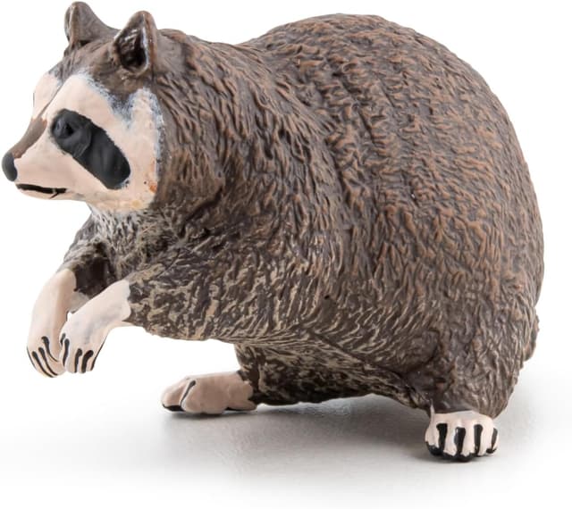 Detalle 2 de Papo Waschbär-Figur ab 3 Jahren+ – pädagogisches Wildtier-Spielzeug (Grau)