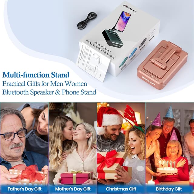 Thumbnail 6 de JTEMAN Cell Phone Stand with Bluetooth Speaker