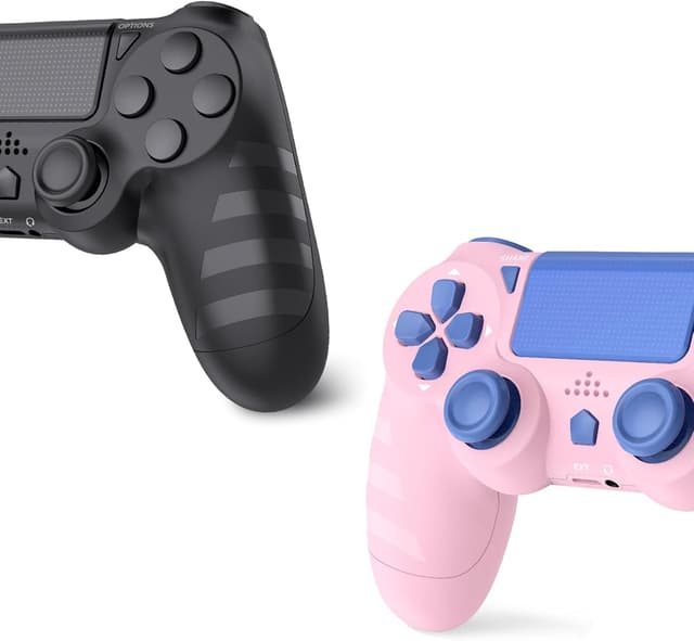 Detalle de DYONDER 2 Pack Wireless Controllers for PS4/Pro/Slim & PC (1000mAh battery, 6-axis motion, audio jack)