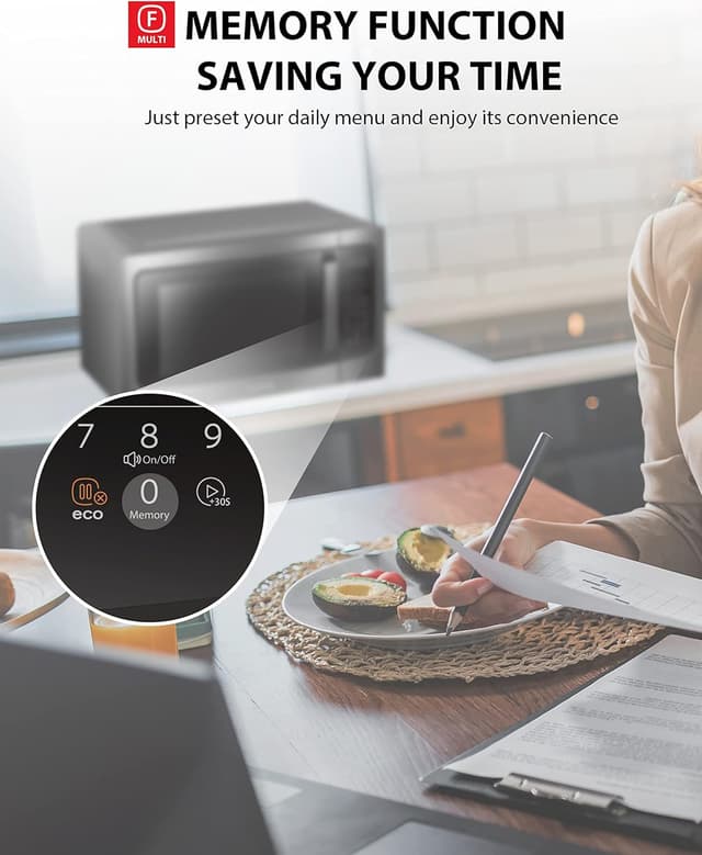 Thumbnail 4 de TOSHIBA ML-EM45P(BS) 1200W Microwave 1.6 cu ft