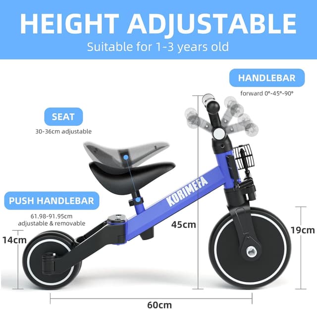 Detalle 1 de KORIMEFA 4 IN 1 triciclo per 1-3 anni