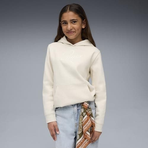 Detalle 1 de PUMA ESS Script FL G Sudadera con capucha para niña