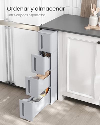 Thumbnail 4 de SONGMICS Carrito Estrecho con 4 Cajones y Ruedas 🏡